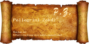 Pellegrini Zekő névjegykártya